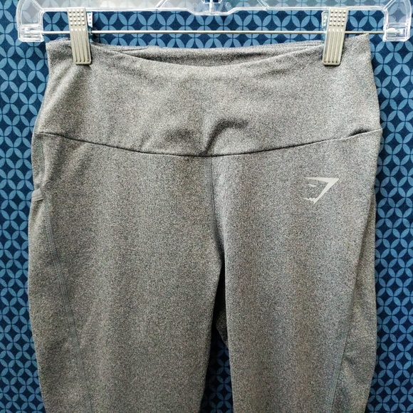 GymShark - Women's charcoal grey, high-waisted athletic leggings. Size - S - Picture 3 of 8